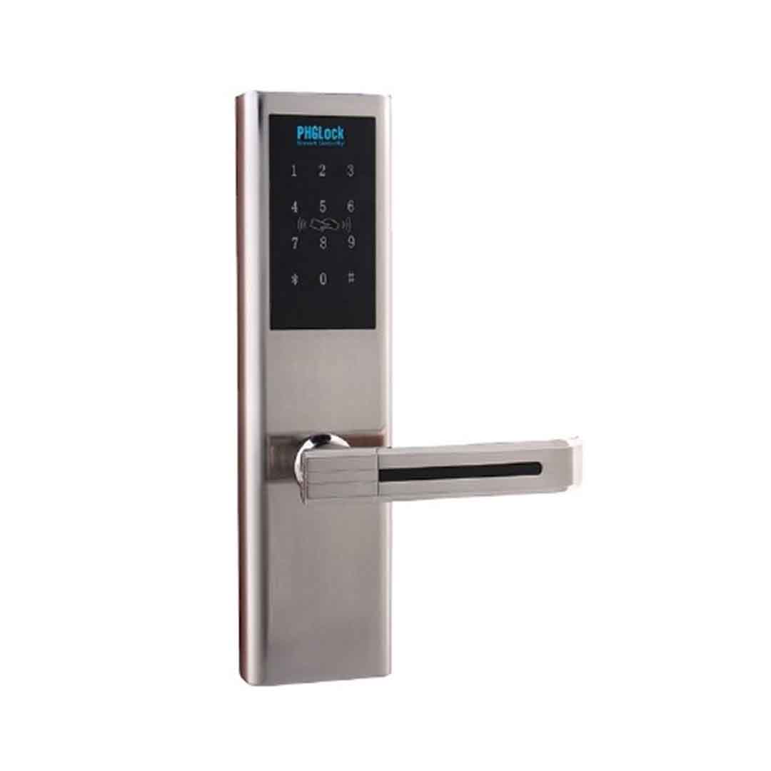 Khóa cửa Smart Lock PHGlock KR8161 (Khoá cửa chính, sử dụng 99 thẻ cảm ứng, 09 mã số và chìa khóa cơ)