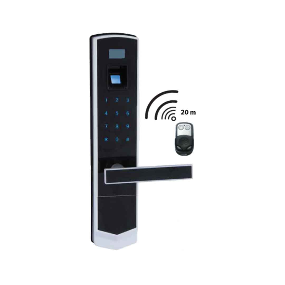 Khóa cửa Smart Lock PHGlock FP3308W (Khoá cửa chính, sử dụng 199 vân tay, 8 mã số, 8 remote và chìa khóa cơ)
