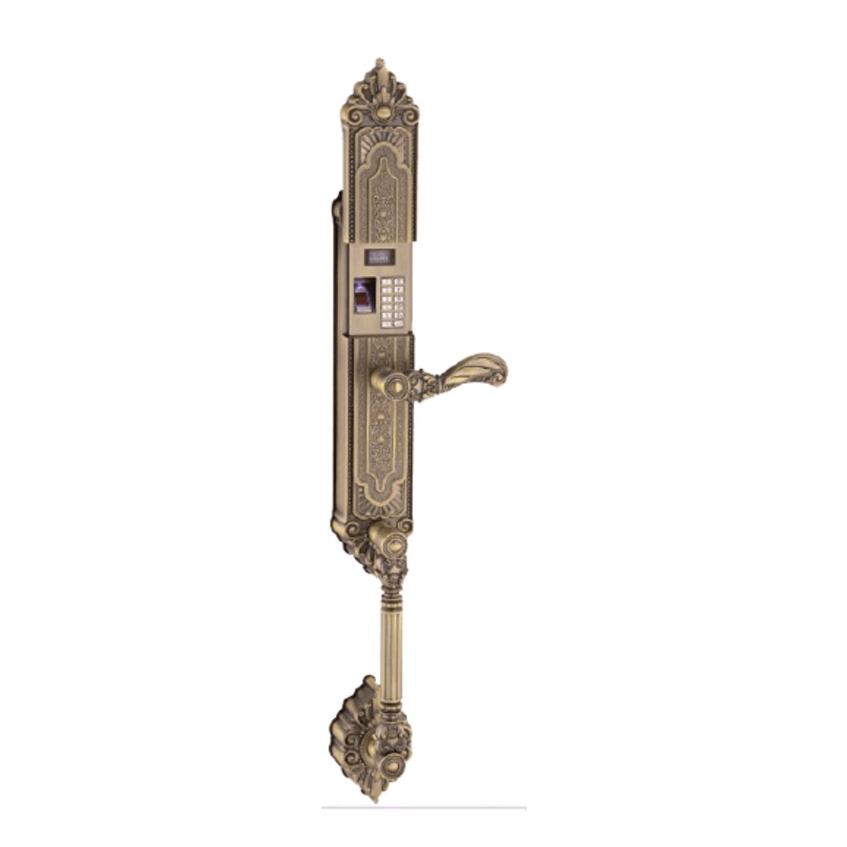 Khóa cửa gỗ bằng đồng cho biệt thự PHGLock FP8080 150 vân tay, 150 mật mã và chìa khóa cơ
