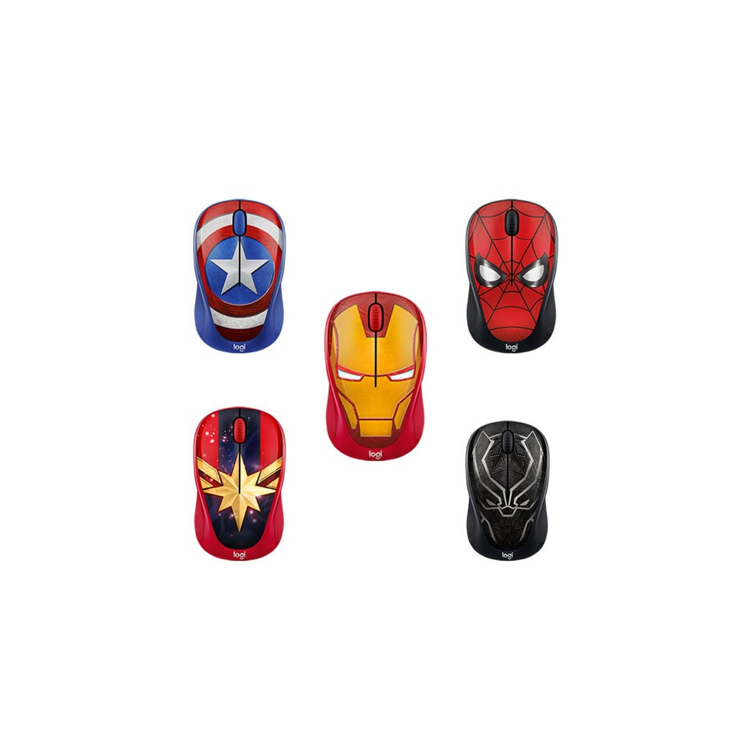 Chuột máy tính Logitech M238 MARVEL (Captain Marvel/Spiderman/Iron Man/Captain America/Black Panther)