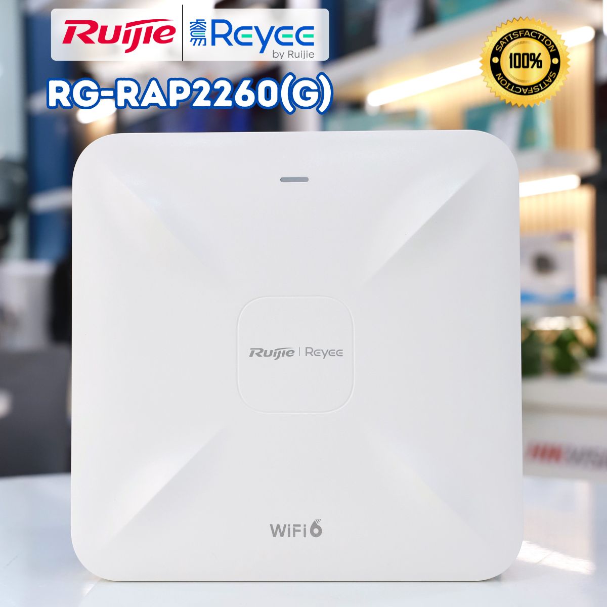Thiết bị phát wifi ốp trần 2 băng tần RUIJIE RG-RAP2260(G) tốc độ 1775Mbps, truy cập đồng thời đề xuất 100+
