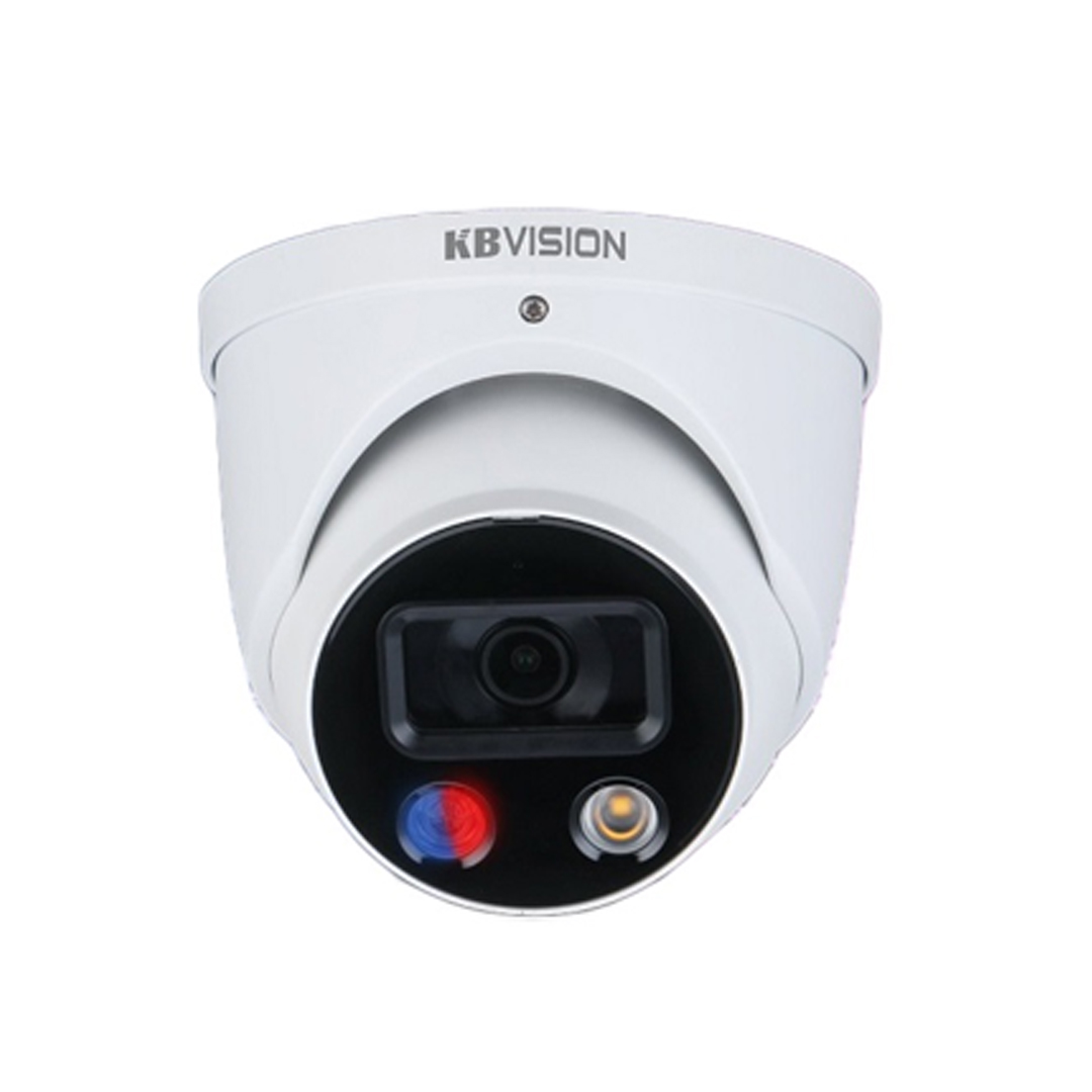 Camera 4 Megapixel AI Full Color báo động chủ động KBVISION KX-CAiF4004N-TiF-A (tầm xa đèn led 30m, H.265+, tích hợp míc và loa, IP 67, chống ngược sáng 120dp)