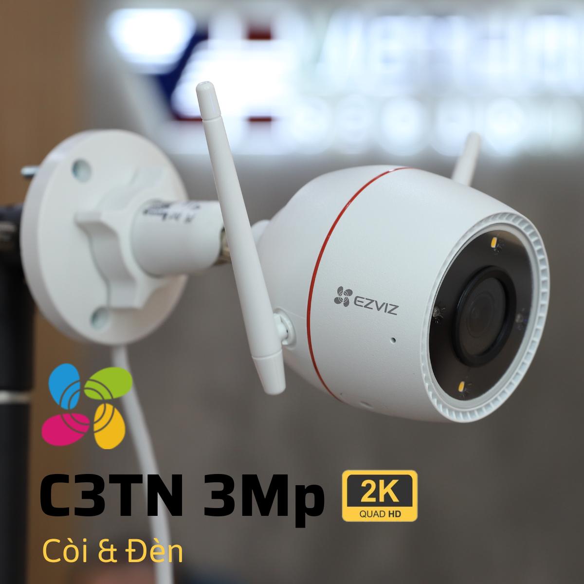 Camera Ezviz C3TN 3MP wifi ngoài trời không dây nói chuyện 2 chiều