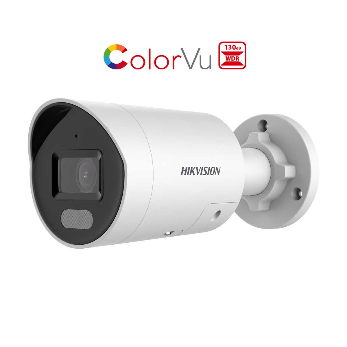 Camera IP thân trụ Colorvu chống báo giả Hikvision DS-2CD2047G2-LU/SL 4MP, tích hợp mic thu âm, chống ngược sáng thực WDR 130 dB