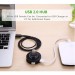 Bộ chia Hub 4 cổng USB 2.0 dây 1m Ugreen 20295 CR106, hỗ trợ 127 thiết bị, 480 Mbps