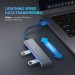 Thiết bị chuyển đổi 20cm Ugreen 70336 CM219 Type-C to 4*USB 3.0, tốc độ truyền 5Gbps, nguồn 5V-2A