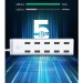 Hub USB 10 cổng Ugreen 20297 CR117 USB to USB 3.0, tốc độ 5Gbps, 60W, 12V 5A