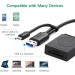 Đầu đọc thẻ USB 3.0 đến TF + SD Màu đen ABS 20203