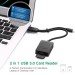 Đầu đọc thẻ USB 3.0 đến TF + SD Màu đen ABS 20203