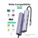 Hub chia 4 cổng Ugreen 20920 CM475 Type-C to Lan 1000Mbps + 3*USB 3.0, tốc độ 5Gbps, vỏ nhôm tản nhiệt