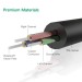 Ugreen 10732 0.5M màu Đen Cáp âm thanh 2 đầu 3.5mm dương dây tròn TPE cao cấp AV119
