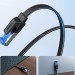 Cáp mạng Cat8 Ugreen 40168 0.5m 40Gbps 2000mhz dây dẹt Nylon Braided Màu Đen