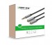 Dây chuyển âm thanh 3.5mm dương sang Jack Mic + Loa âm Ugreen 30619 AV141dài 20cm, màu xám