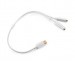 Cáp chuyển đổi TYPE C sang 2 đầu 3.5mm Ugreen 30732 AV144 dài 20cm, màu trắng, Hỗ trợ DAC Hi-Fi 24bit/96kHz