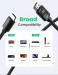 Cáp HDMI 1.4 dài 15M Ugreen 40105 bọc nylon, Độ phân giải 4K@30Hz, Hỗ trợ 32 kênh audio, ARC