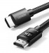 Cáp HDMI 1.4 Ugreen 40108 Dài 30m, Hỗ trợ độ phân giải 4K 30Hz, Có IC khuếch đại, ARC