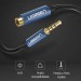 Cáp âm thanh 3.5mm nối dài đầu nhôm Ugreen 40675 AV118 dài 2m, Màu xanh, Hỗ trợ mic và tai nghe