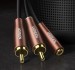 Cáp chuyển đổi âm thanh Ugreen 50130 3.5mm sang 2 cổng RCA dương dài 1M bện nylon cao cấp (màu nâu) cao cấp