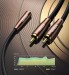 Cáp chuyển đổi âm thanh Ugreen 50130 3.5mm sang 2 cổng RCA dương dài 1M bện nylon cao cấp (màu nâu) cao cấp
