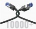 Cáp mạng Cat 8 Ugreen 80432 dài 3m đúc sẵn 2 đầu S/FTP, Tốc độ 40Gbps, Băng thông 2000MHz, Vỏ bọc dù 