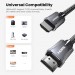 Cáp HDMI 2.1 Ugreen 80602 dài 3M, Độ phân giải 8K/60Hz, Băng thông 48 Gbps, Dây đồng nguyên chất