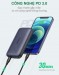 Pin sạc dự phòng 10000mAh Ugreen 80749 Cổng USB và Type C, 2 USB-C (PD và QC)