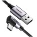 Cáp sạc dài 1m USB AM sang USB Loại C góc Ugreen 50941 US284 màu đen, Truyền dữ liệu 480Mbps