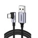Cáp sạc dài 1m USB AM sang USB Loại C góc Ugreen 50941 US284 màu đen, Truyền dữ liệu 480Mbps