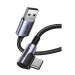 Cáp dài 2m USB Type-C cáp bẻ góc Ugreen 50942 US284 hỗ trợ sạc nhanh 3A