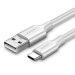 Cáp sạc nhanh 2m USB Type-C Ugreen 60123 US287 màu trắng, mạ niken