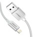 Cáp sạc 1m USB Lightning Ugreen 60161 US199 màu bạc, tốc độ truyền tải tối đa 480mbps