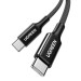 Cáp sạc chiều dài 1m USB-C đến USB-C Ugreen 15275 US557 màu đen, Silicone bọc nylon, hỗ trợ sạc 5A, tốc độ 480Mbps