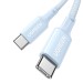 Cáp sạc nhanh silicone màu xanh 50cm USB type C Ugreen 15270 US557 hỗ trợ sạc nhanh 5A, tốc độ truyền 480Mbps