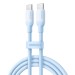 Cáp sạc 50cm silicone USB-C đến USB-C Ugreen 15278 US563 màu xanh,  sạc nhanh Quick Charge 3.0