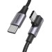 Cáp sạc nhanh dài 3m USB type C bẻ góc vuông Ugreen 20583 US334 màu đen, hỗ trợ sạc nhanh 5A