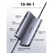 Bộ chuyển đổi 10 in 1 Ugreen 80133 CM179 tốc độ truyền tải USB 3.0 5Gbps