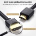 Cáp HDMI 3M Ugreen 10108 HD104 hỗ trợ phân giải 4K@60Hz + 3D + HDPC, chân cắm mạ vàng 24K, tốc độ tuyền tải 10Gb/s