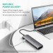 Bộ chuyển đổi Ugreen 50209 CM136 5 in 1 Type C sang HDMI + USB, hỗ trợ sạc Max 20V/3A