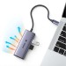 Bộ chuyển 4 in 1 Ugreen 50629 CM500 Type C sang 3*USB 3.0 + HDMI 8K@30Hz/4K@120Hz, 15 cm