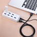 Bộ chia 7 cổng Ugreen 20296 CR116 Type-A to USB 3.0, bảo vệ quá dòng, 48W, 12V-2A