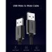 Cáp USB 2.0 chuẩn A 2 dầu dương M/M dài 3m Ugreen 30136 Chính hãng