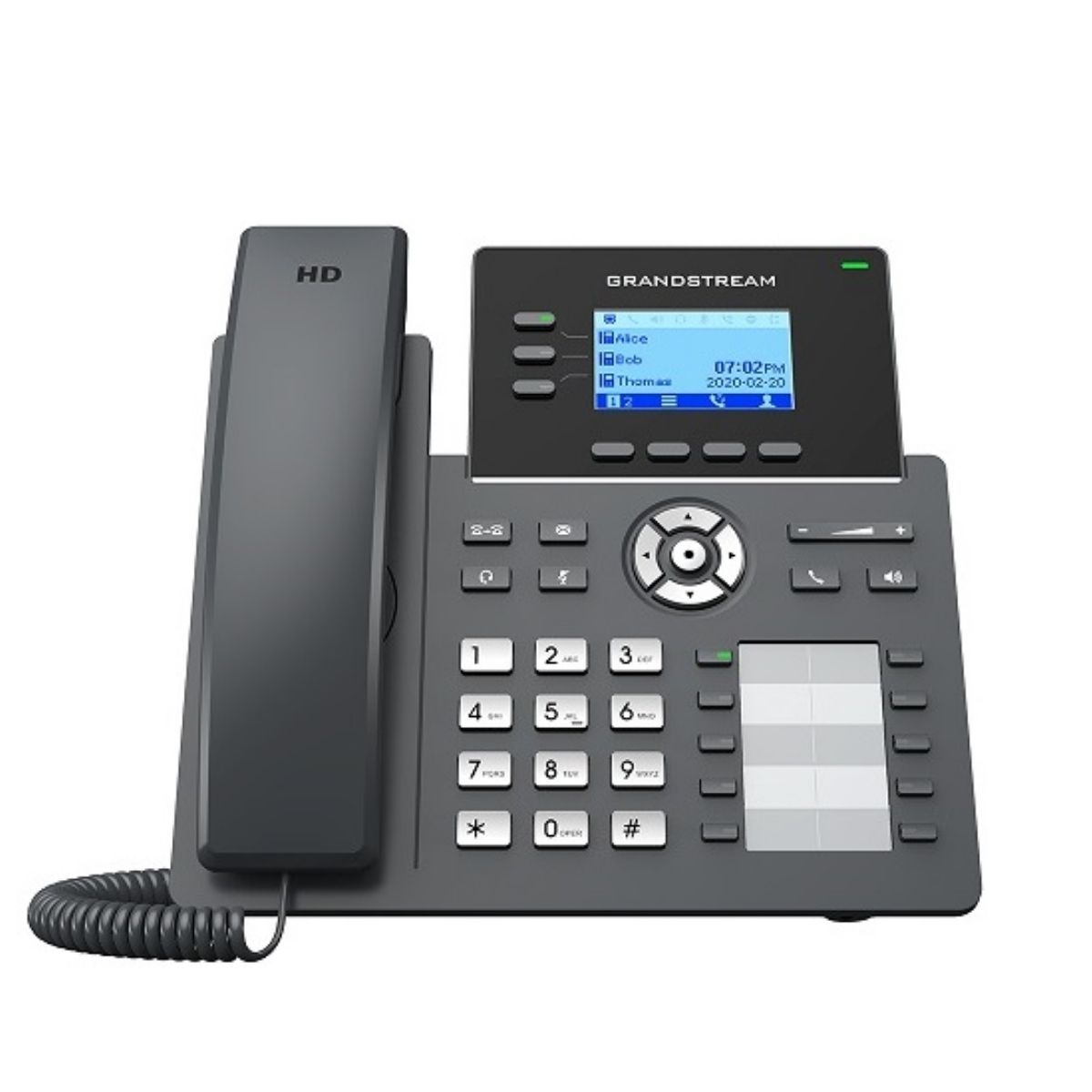 Điện thoại VoIP PoE để bàn Grandstream GRP2604P màn hình LCD 2.48 inch, 8 phím gọi nhanh, 6 tài khoản SIP