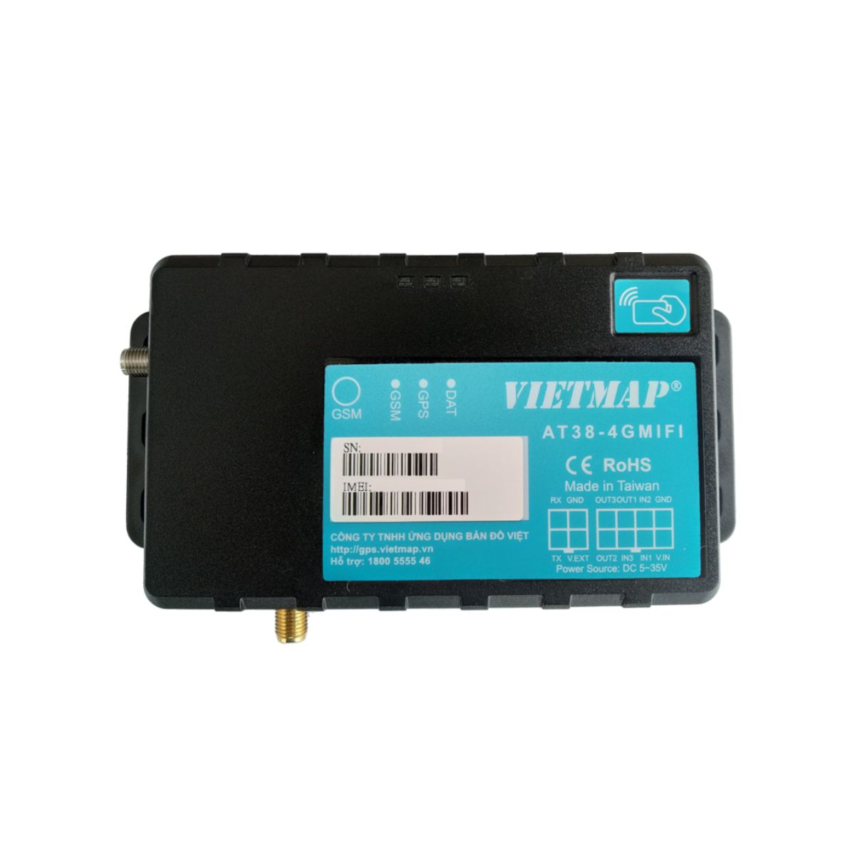 Hộp đen giám sát hành trình xe ô tô trực tuyến VIETMAP GSM AT38L Kết nối được với các cảm biến (xăng dầu, nhiệt độ)