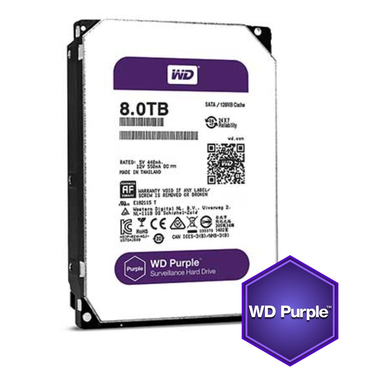 Ổ cứng dành cho camera Western WD Purple WD84PURZ 8TB, 6Gb/s, 128MB cache, 3.5 inch