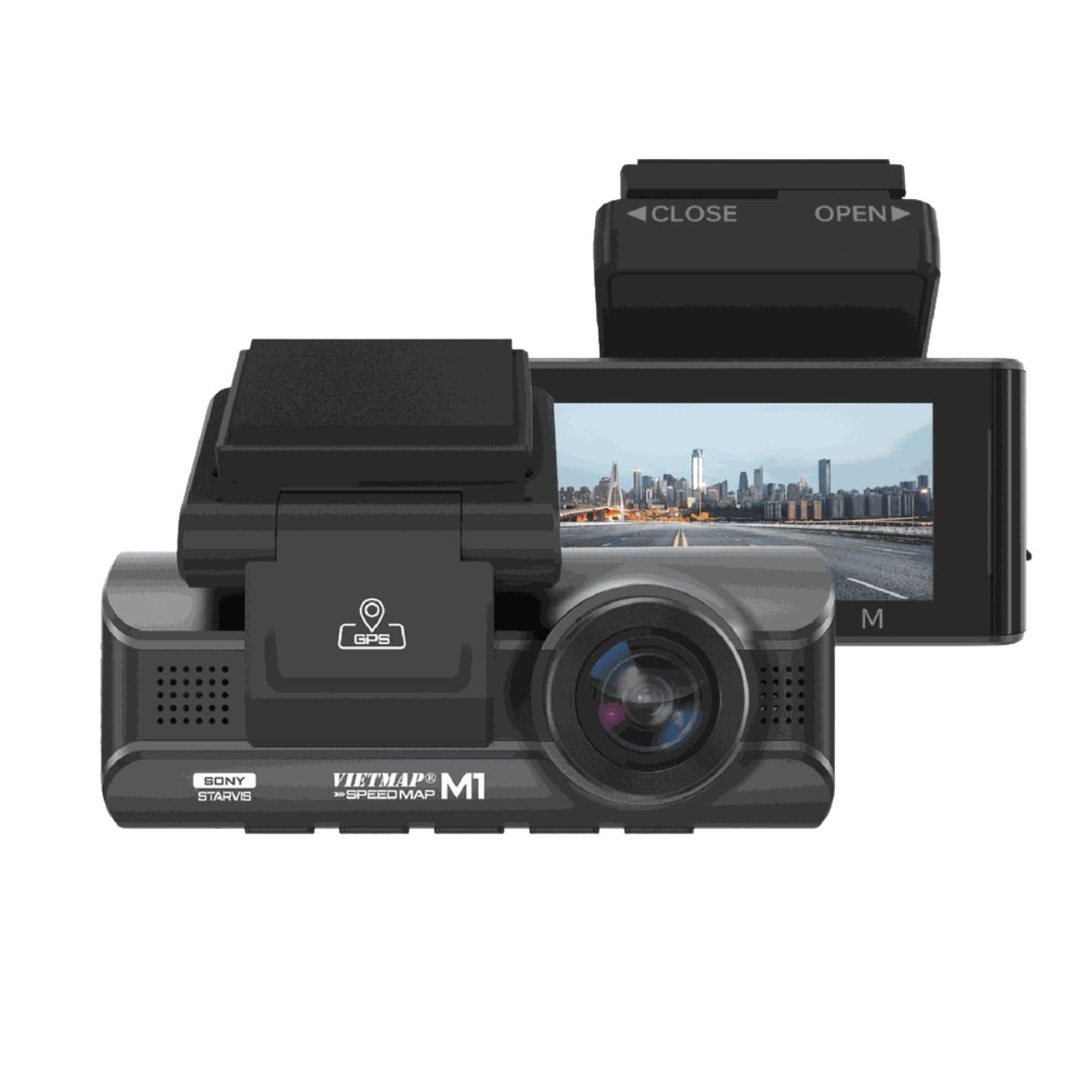 Camera hành trình VIETMAP SPEEDMAP M1 cảnh báo tốc độ giới hạn, màn hình IPS 3.18 inch, Camera 2K