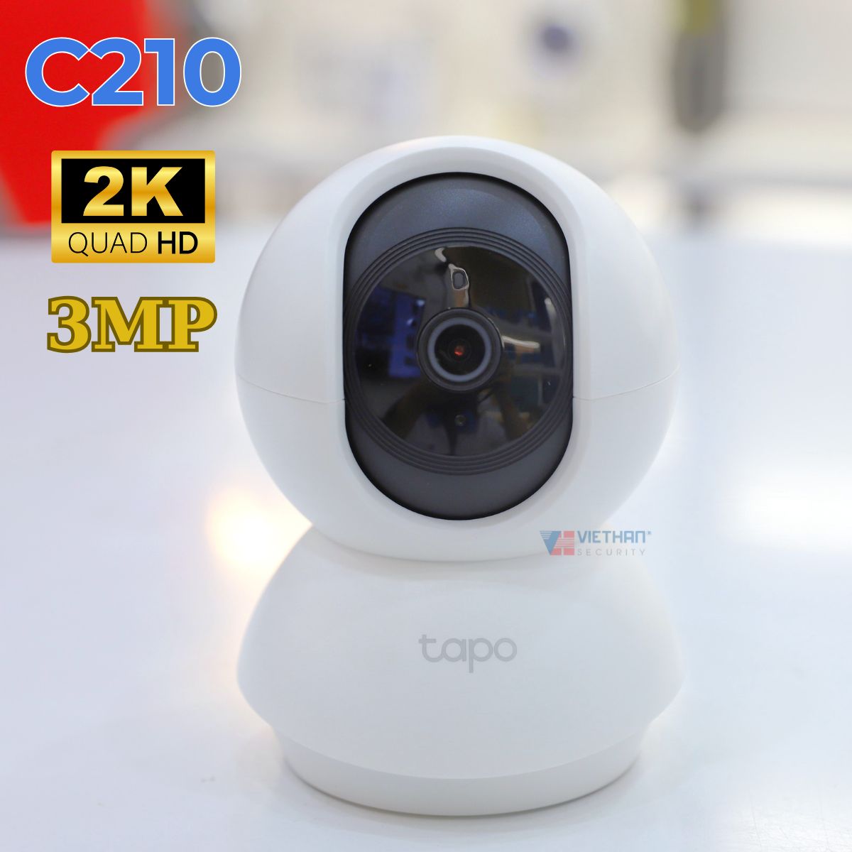 Camera TP-Link Tapo C210 3MP cảnh báo chuyển động, tích hợp mic và loa 