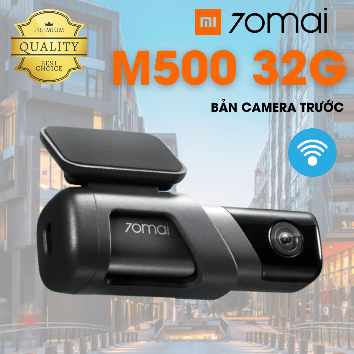 Camera hành trình Xiaomi 70Mai M500 32G 2K bản trước, tích hợp GPS, cảm biến áp suất lốp (mua thêm) 
