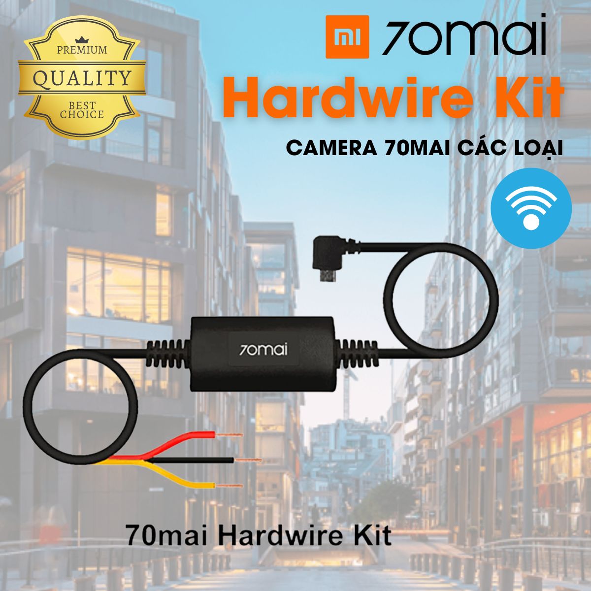 Bộ Kit nguồn Xiaomi 70mai Hardwire Kit đấu điện 24/24 cho camera hành trình 70mai các loại