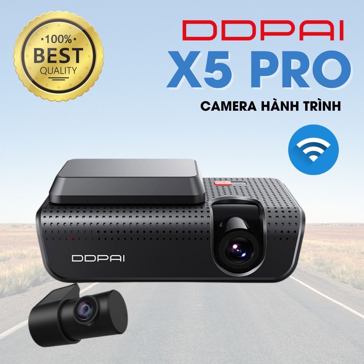 Camera hành trình ô tô DDPai X5 Pro 4K, ghi hình trước sau, Giám sát bãi đậu xe 24h