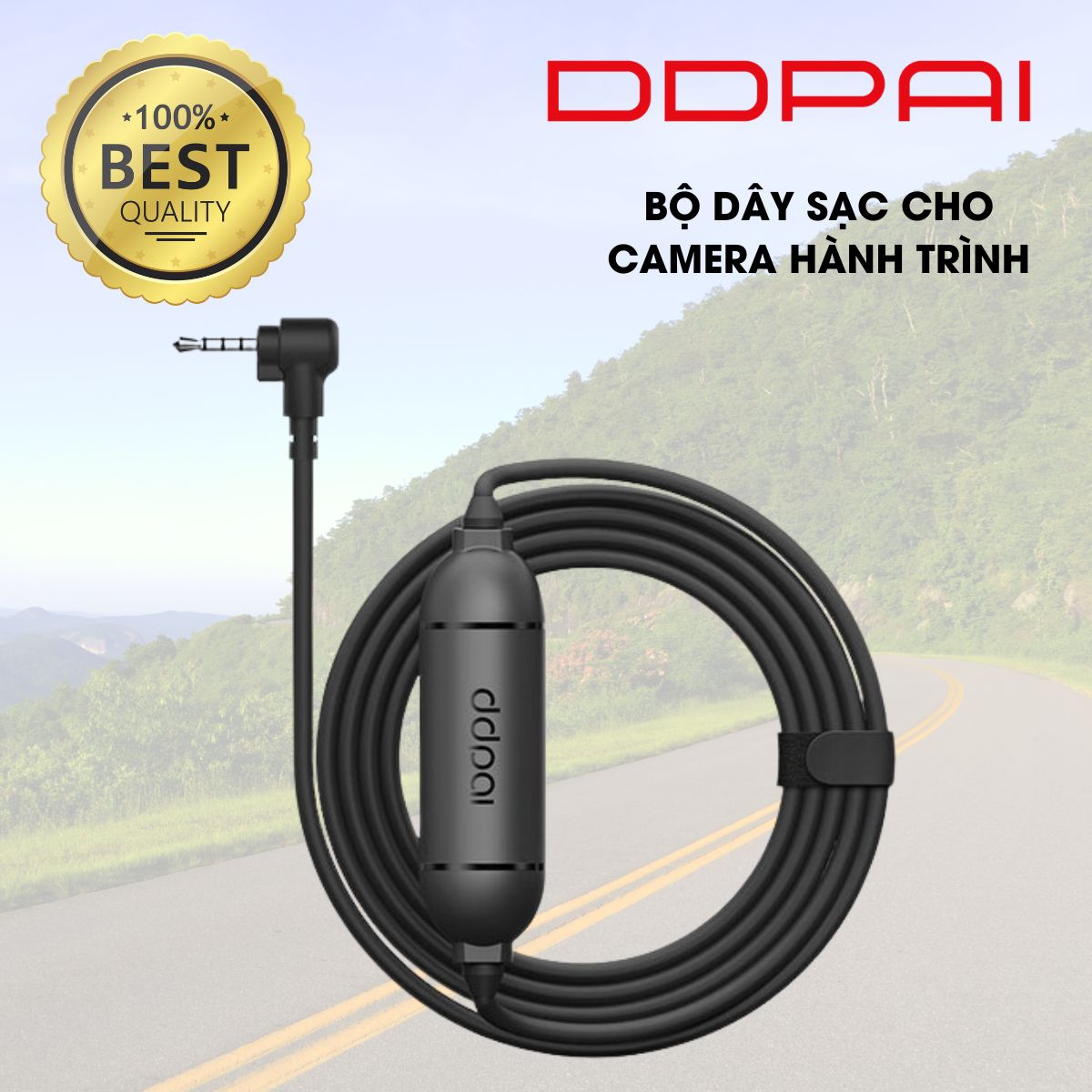 Bộ dây sạc ô tô dành cho camera hành trình DDPai Mini 3 dây cáp dài 3.5m